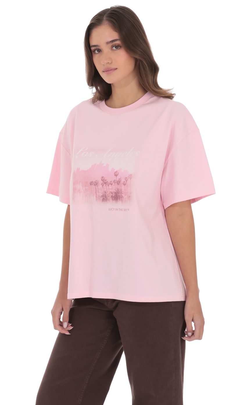 Product image for LA Graphic T-Shirt in Pink