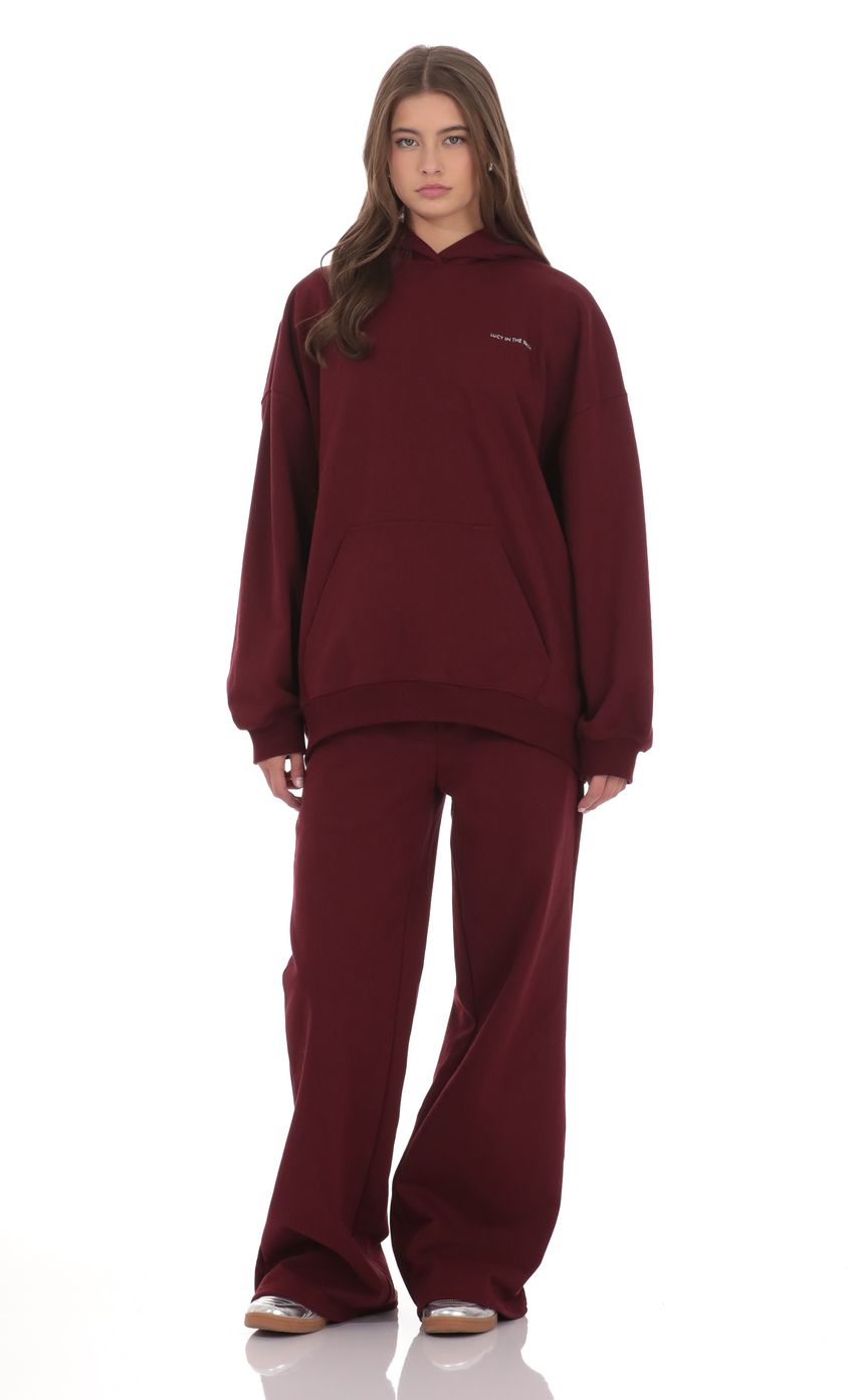 Изображение товара для Худи Lucy in the Sky цвета бургунди