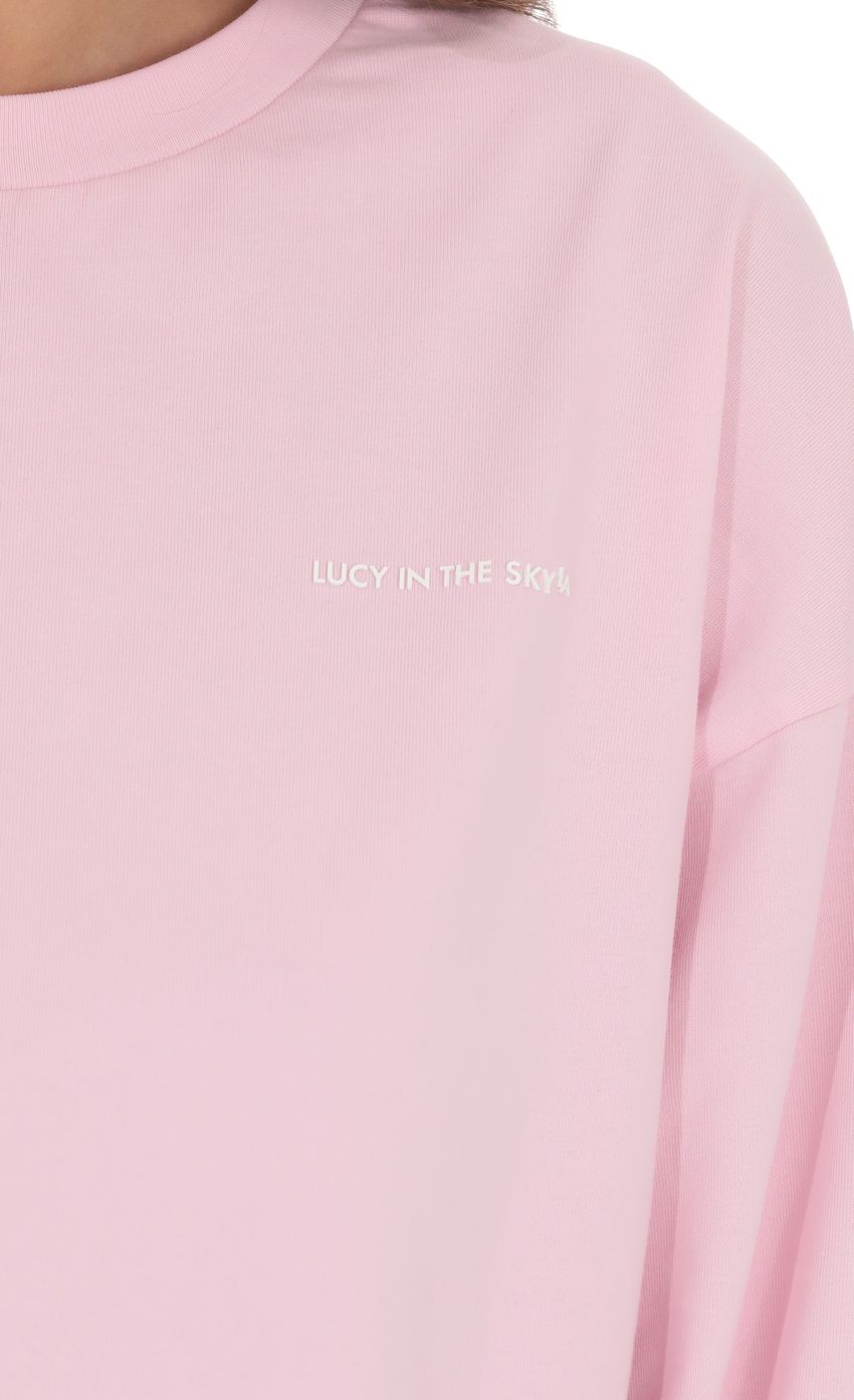 Product image for LA Graphic Crewneck Shirt in Pink