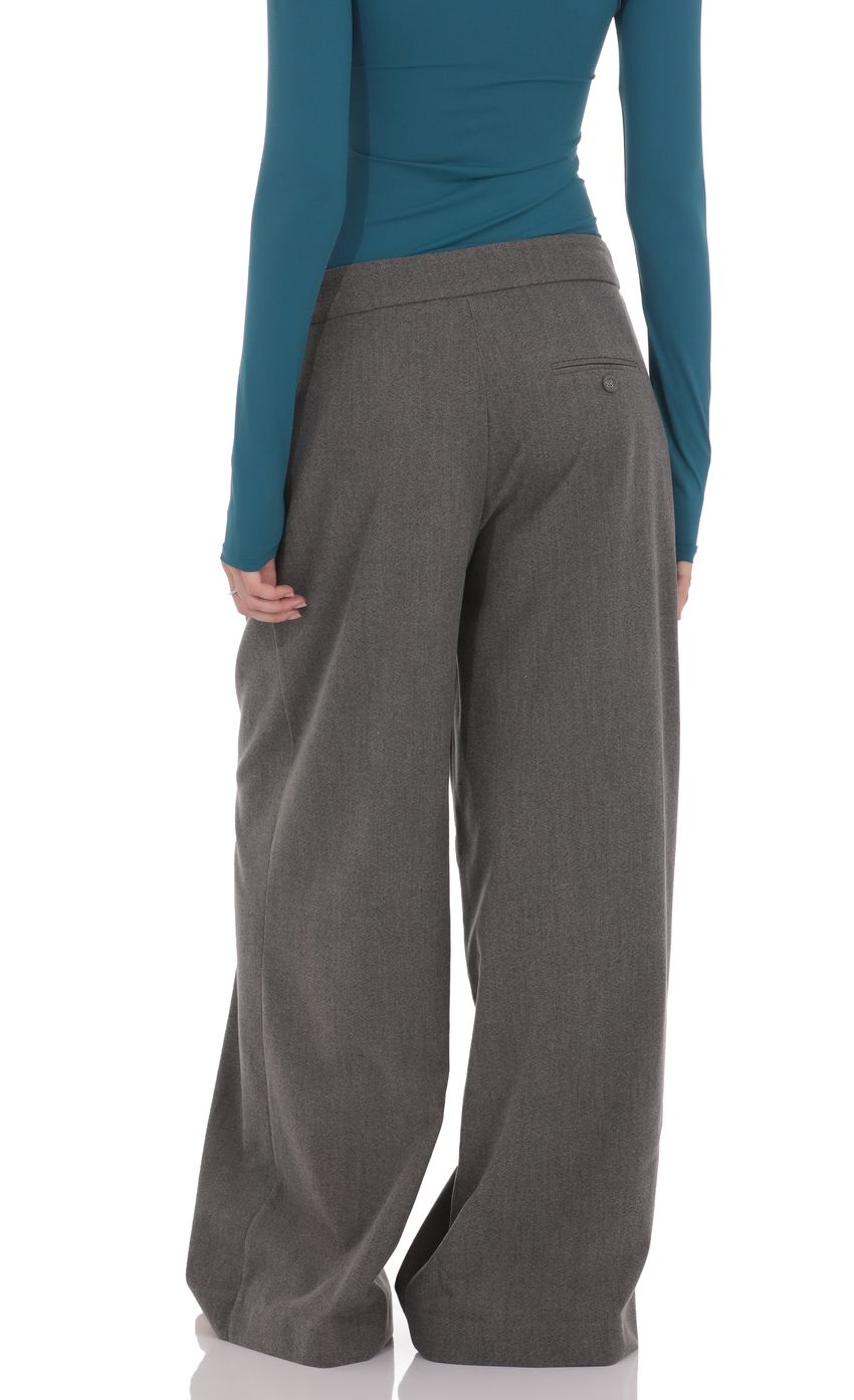 Product image for Pleated Baggy Trousers in Grey