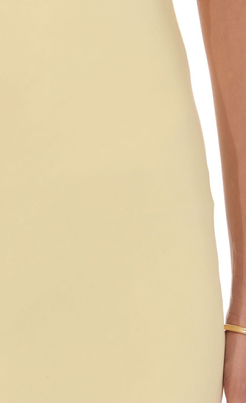 Product image for Strappy Cowl Neck Maxi Dress in Yellow