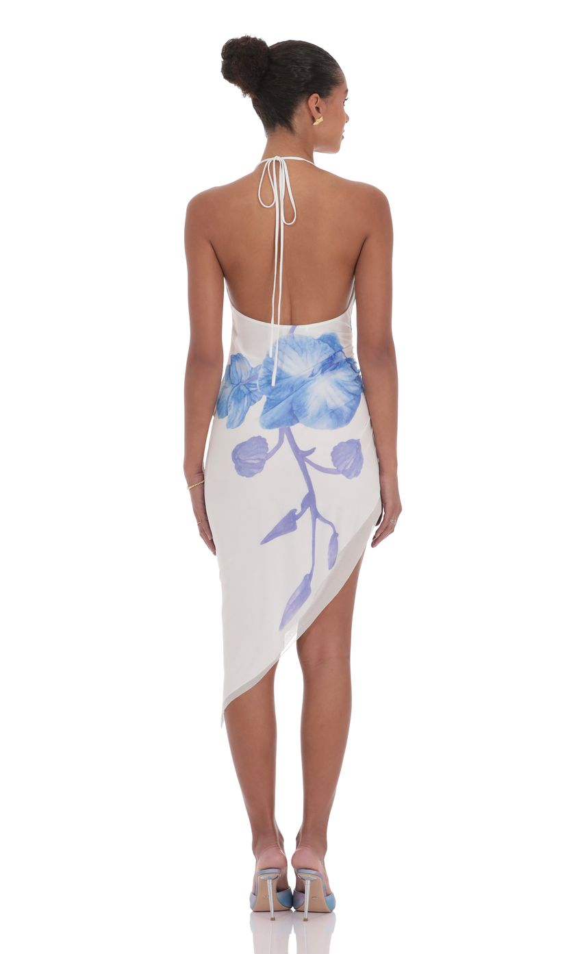 Picture Floral Asymmetrical Midi Dress in White. Source: https://media-img.lucyinthesky.com/data/product-media/850xAUTO/85b2f9c7-9149-4d96-87f2-f0a7051aa24f.jpg