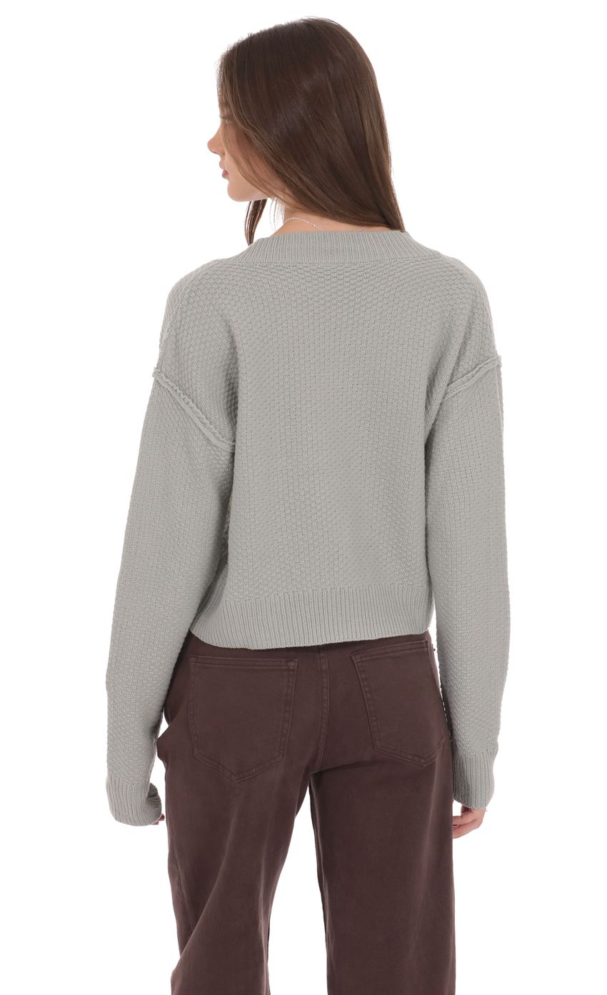 Product image for Cable Knit Cardigan in Gray