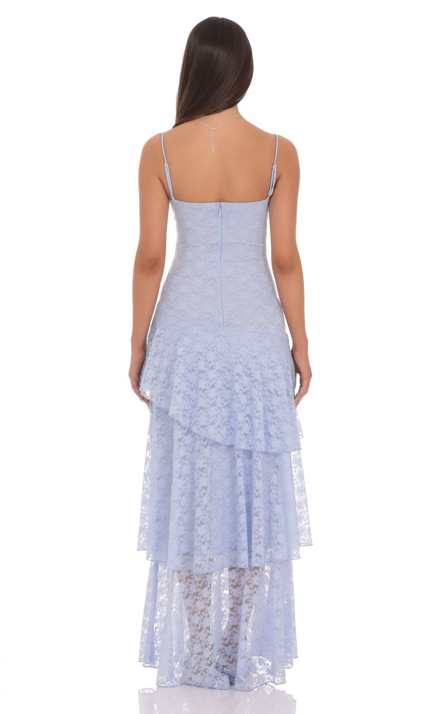 Product image for Sweetheart Neckline Tiered Ruffle Skirt Maxi Dress