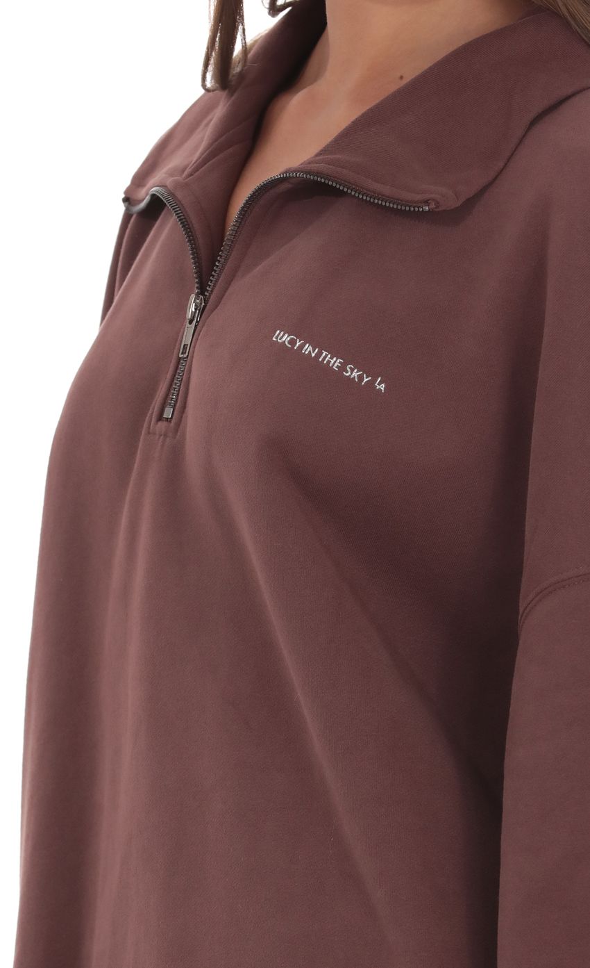 Изображение товара для Джемпер на молнии в коричневом цвете