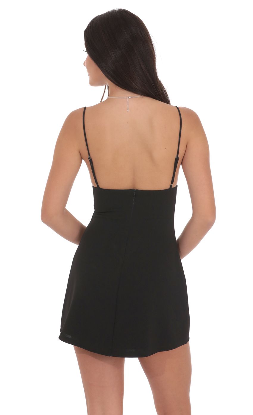 Product image for Sequin Floral Bust Dress in Black