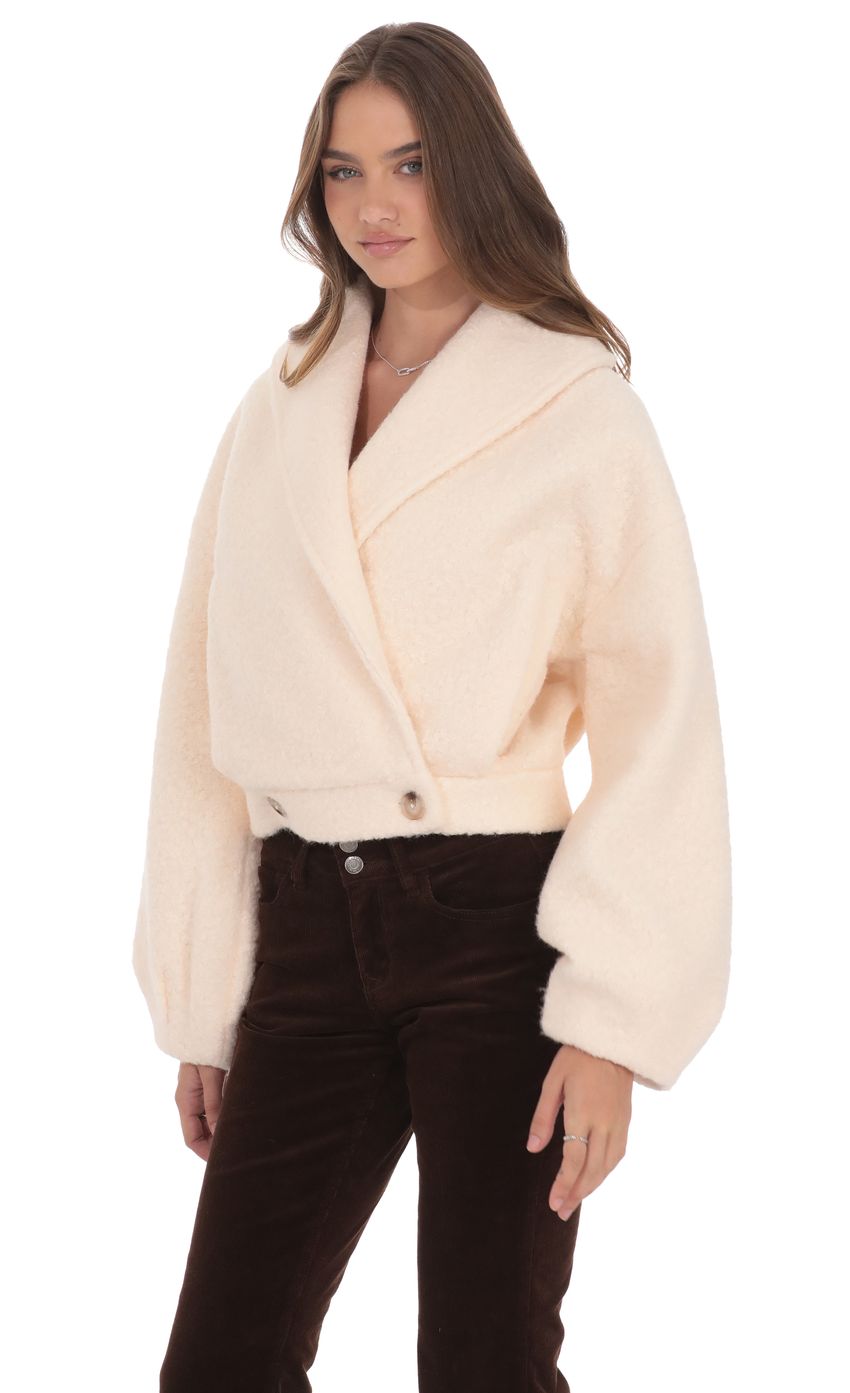 Product image for Bouclé Jacket in Blush Beige