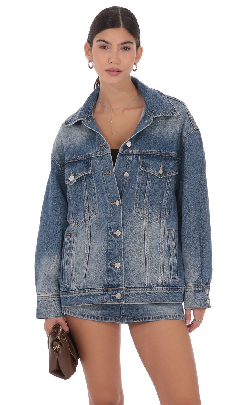 Product image for Oversized Denim Jacket in Blue