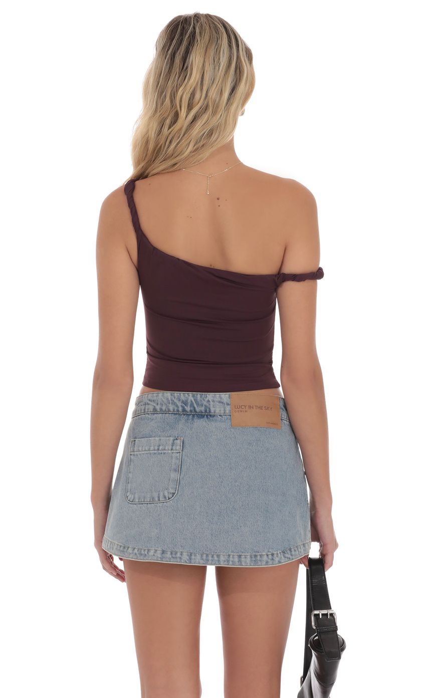 Product image for Off Shoulder Twist Top in Wine