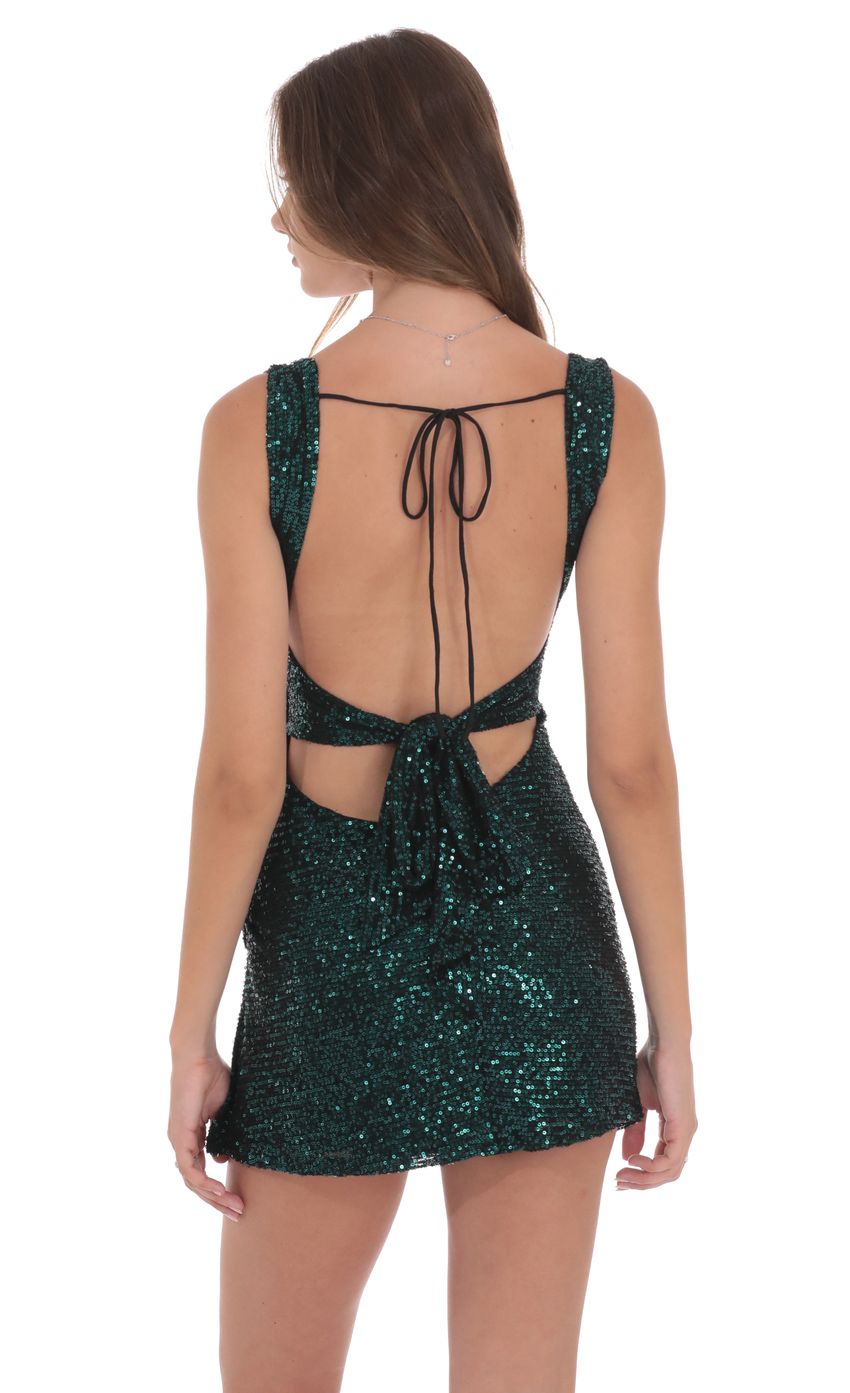 Product image for Sequin Bodycon Dress in Green