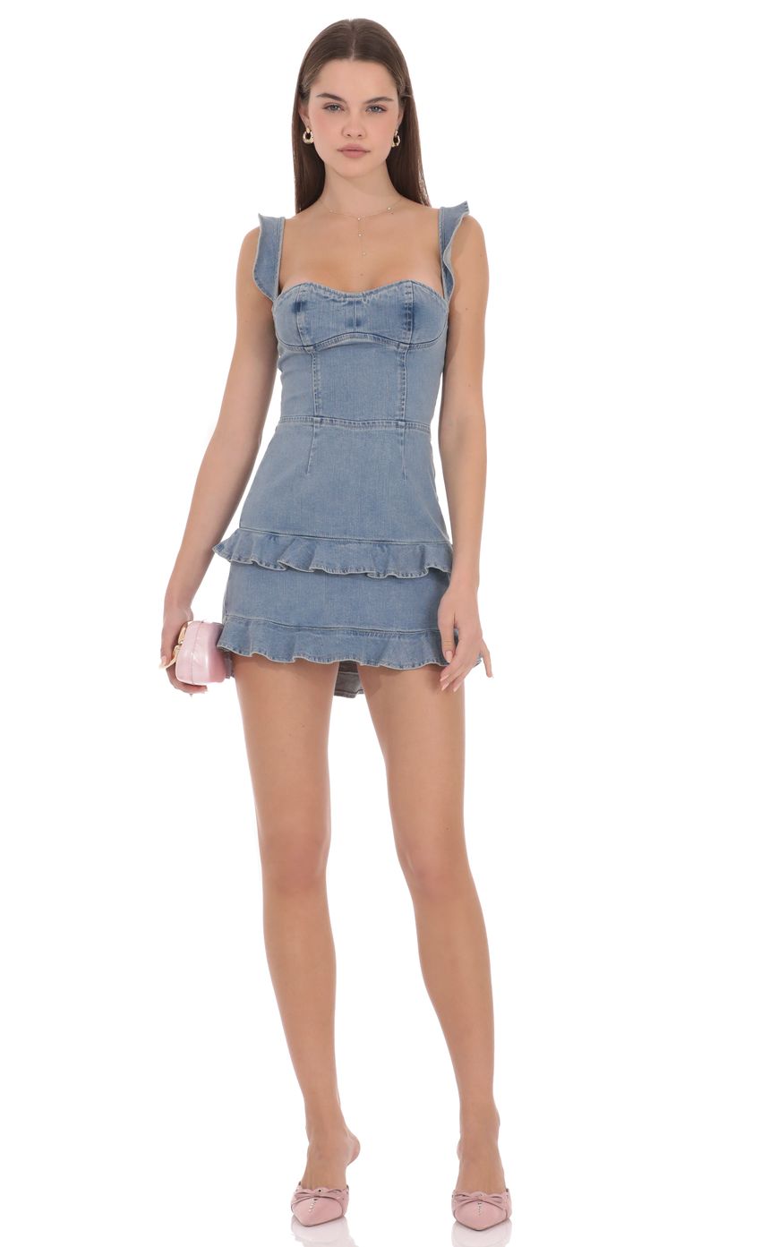 Product image for Solenne Denim Mini Dress