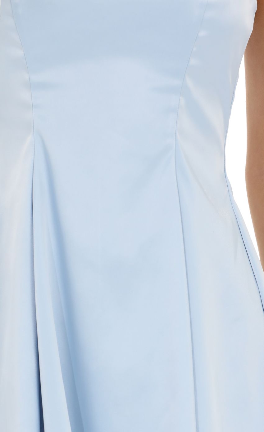 Product image for Strapless Satin Dress in Blue