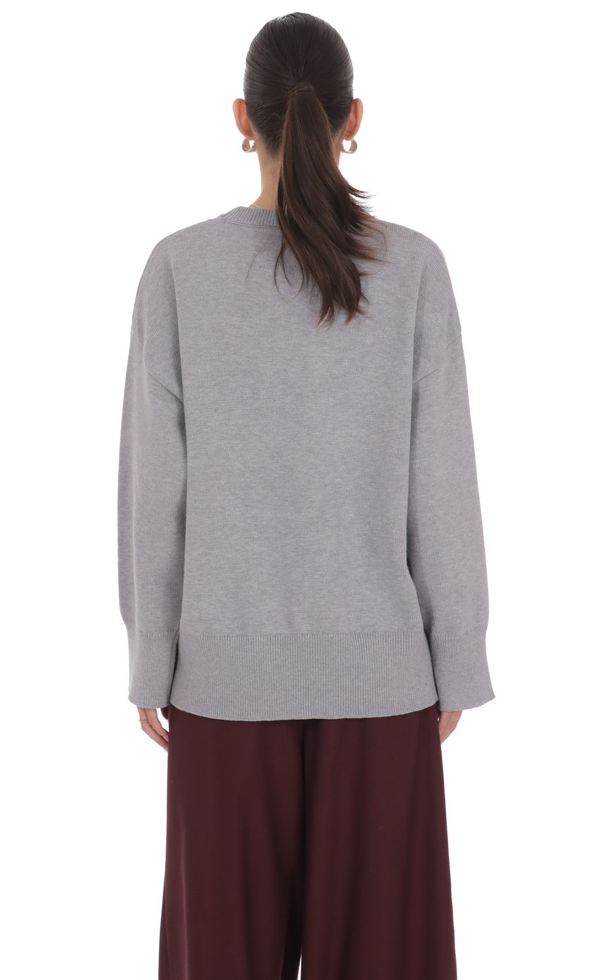 Product image for Oversized Knit Jumper in Gray