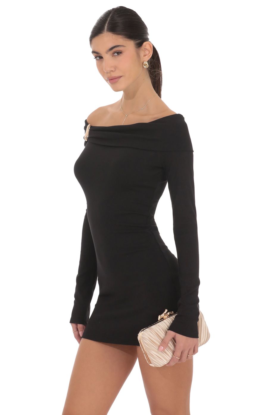 Product image for Charmed Off Shoulder Dress in Black
