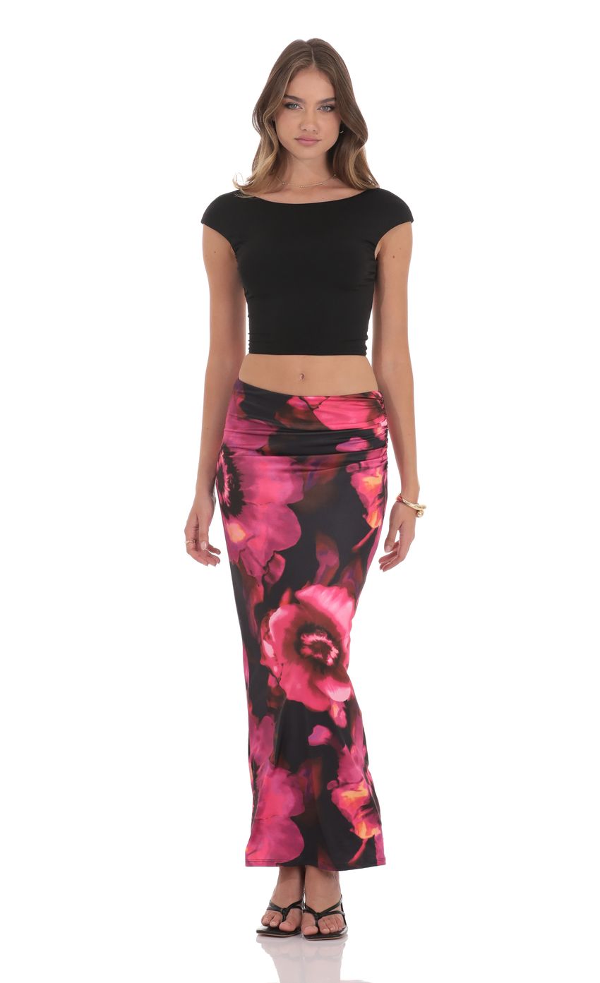 Picture Floral Maxi Skirt in Pink. Source: https://media-img.lucyinthesky.com/data/product-media/850xAUTO/98f0ffba-16a0-4f8e-b76f-6ac16c0d533b.jpg