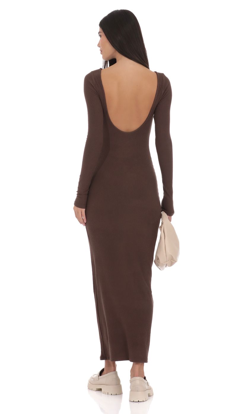 Изображение товара для Платье-макси с открытой спиной и фактурной вязкой