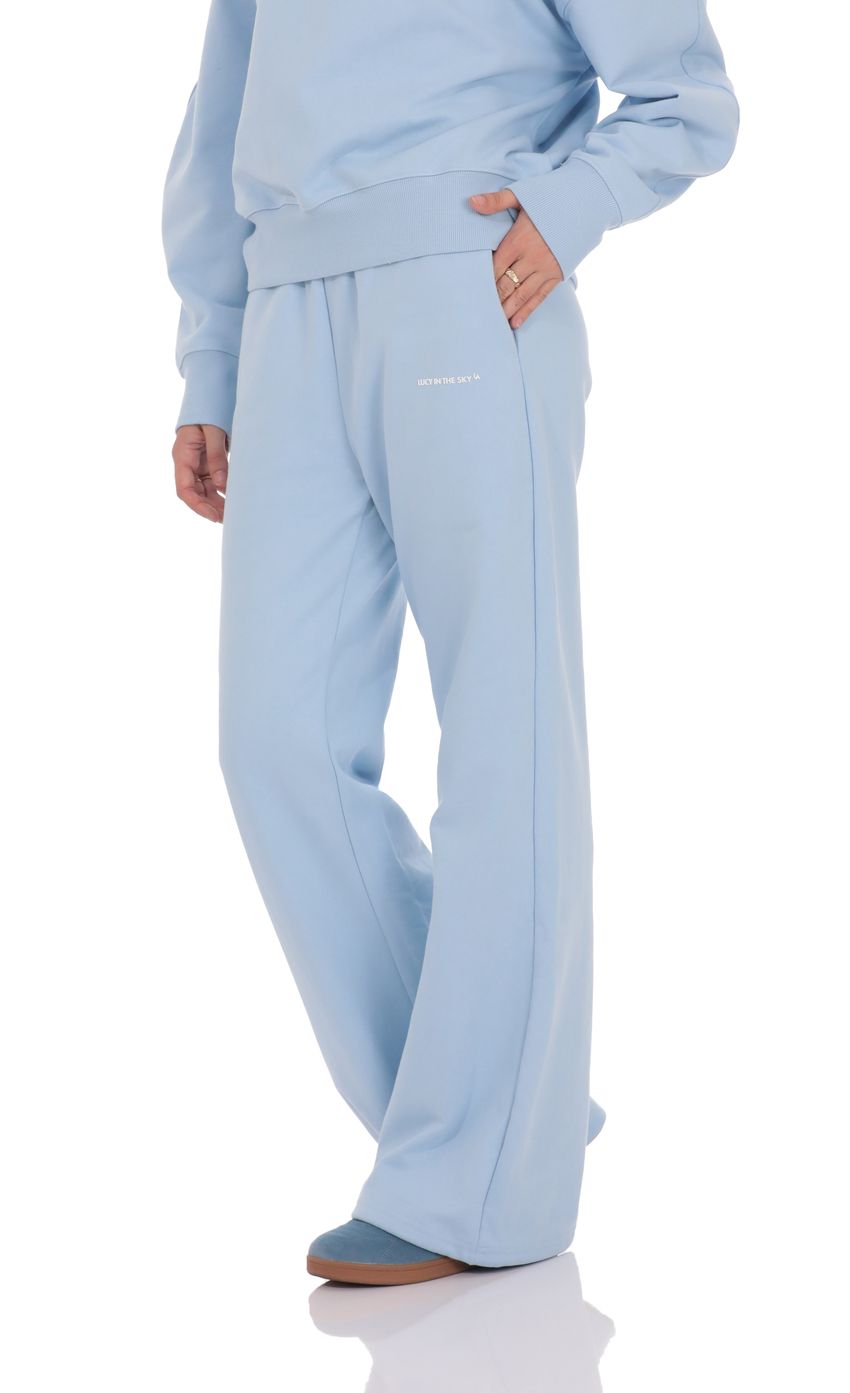 Изображение товара для Синие спортивные брюки с регулируемыми манжетами