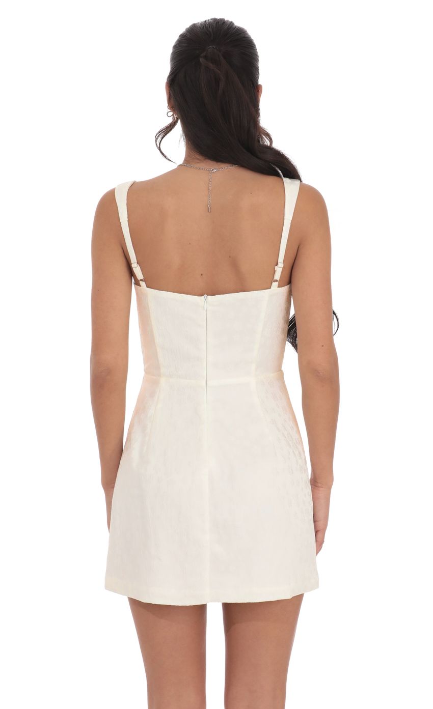 Product image for Jacquard Corset A-Line Dress in White