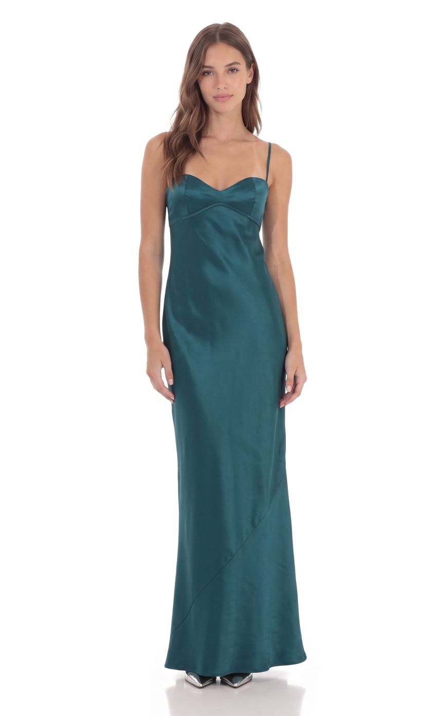 Product image for Back Tie Maxi Dress in Teal