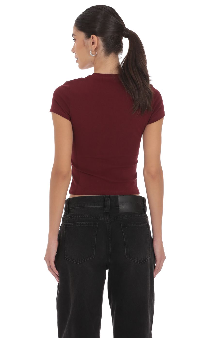 Product image for Los Angeles Graphic Baby-T in Burgundy
