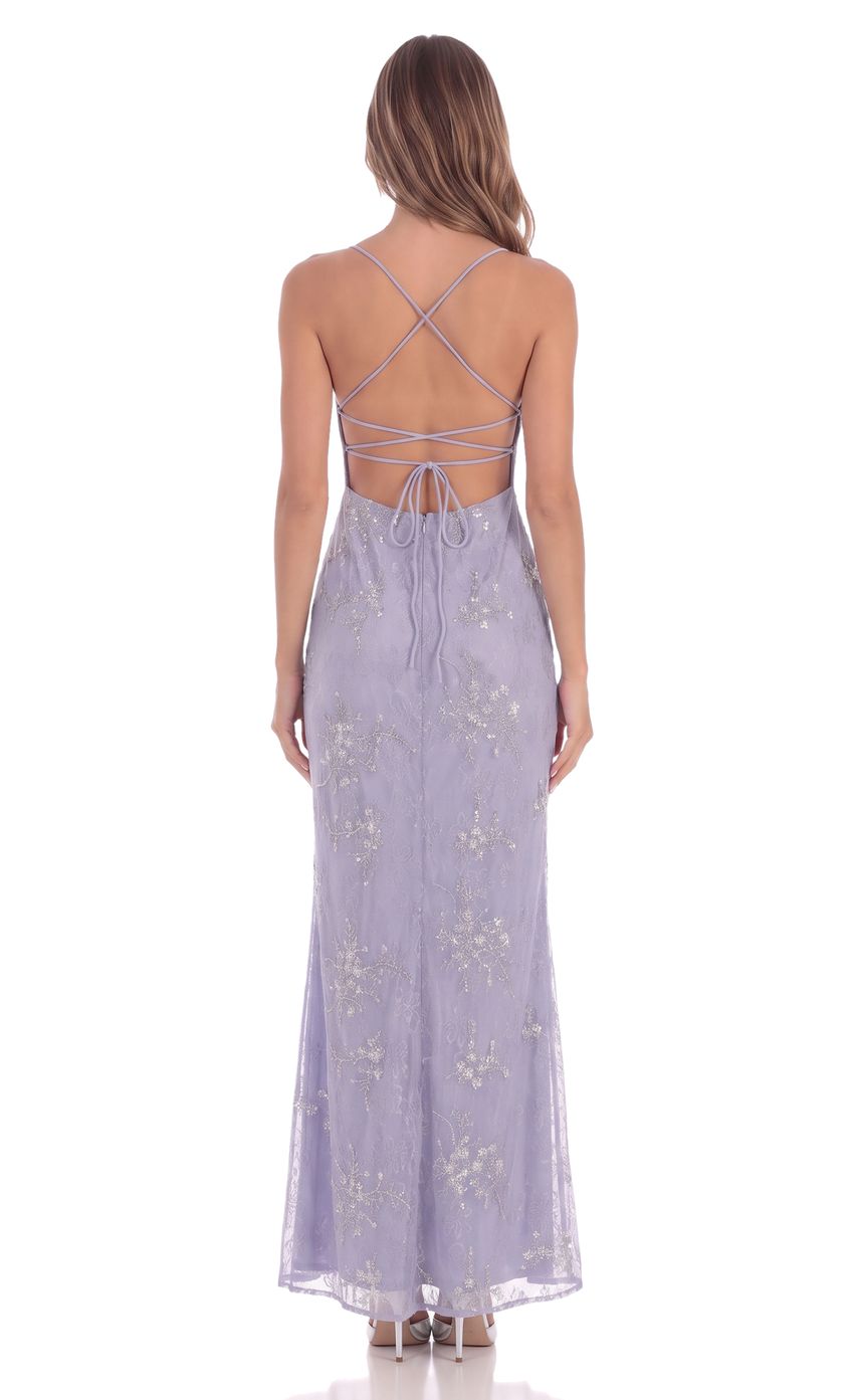 Product image for Embellished Maxi Dress in Lavender