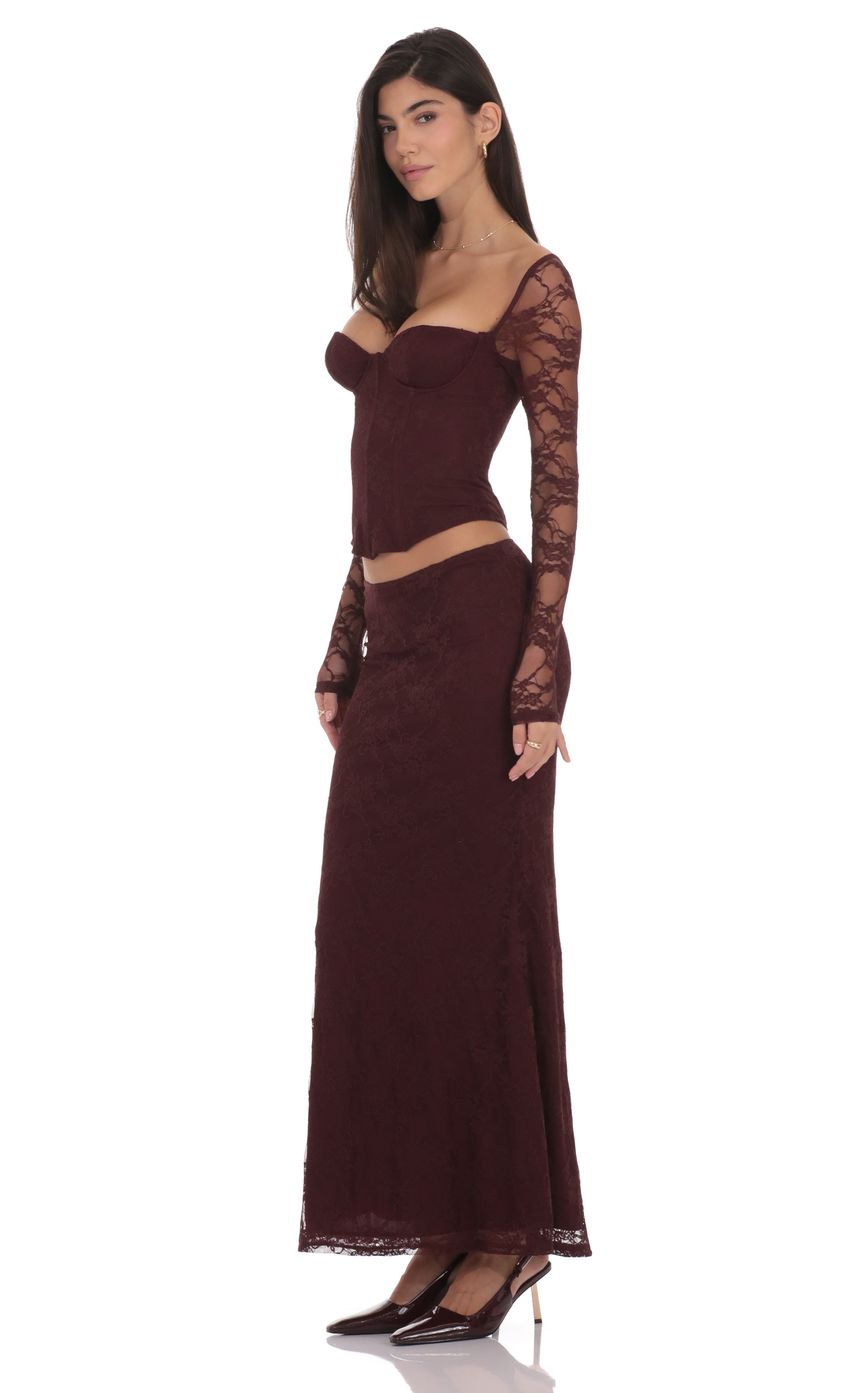 Изображение товара для Юбка из бордового кружева