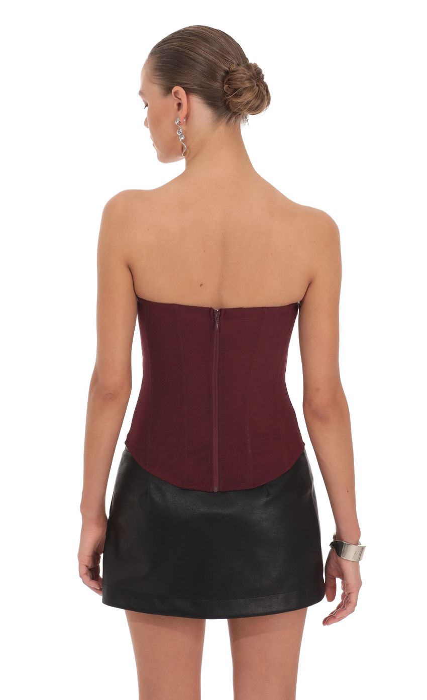 Product image for Daniella Corset Top in Red