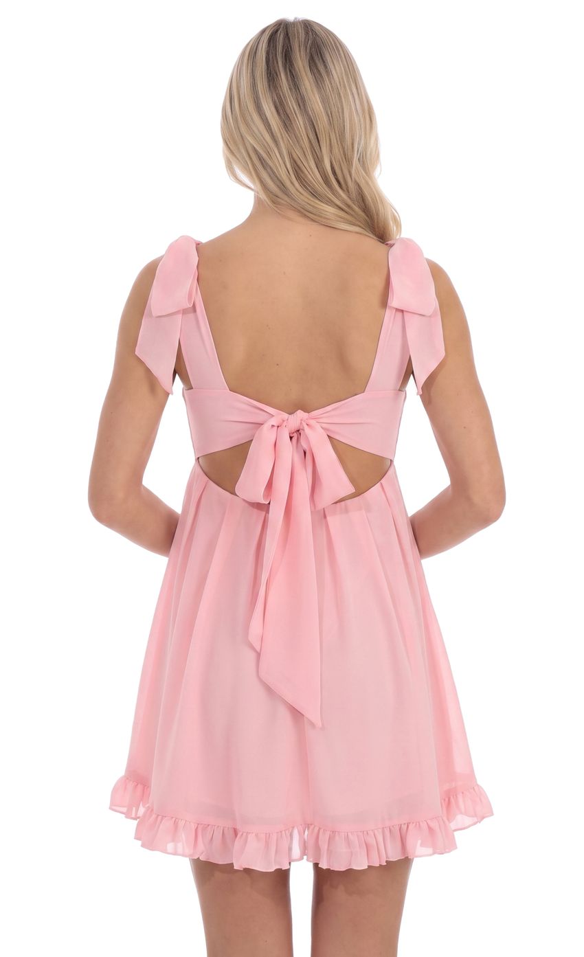 Product image for Ruffle Babydoll Dress in Pink