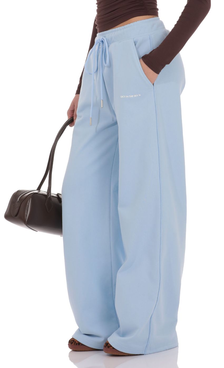 Изображение товара для Брюки из футера в синем цвете