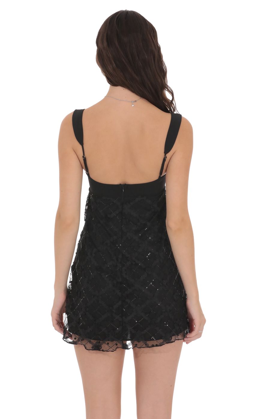 Product image for Novelty Lace Shift Dress in Black