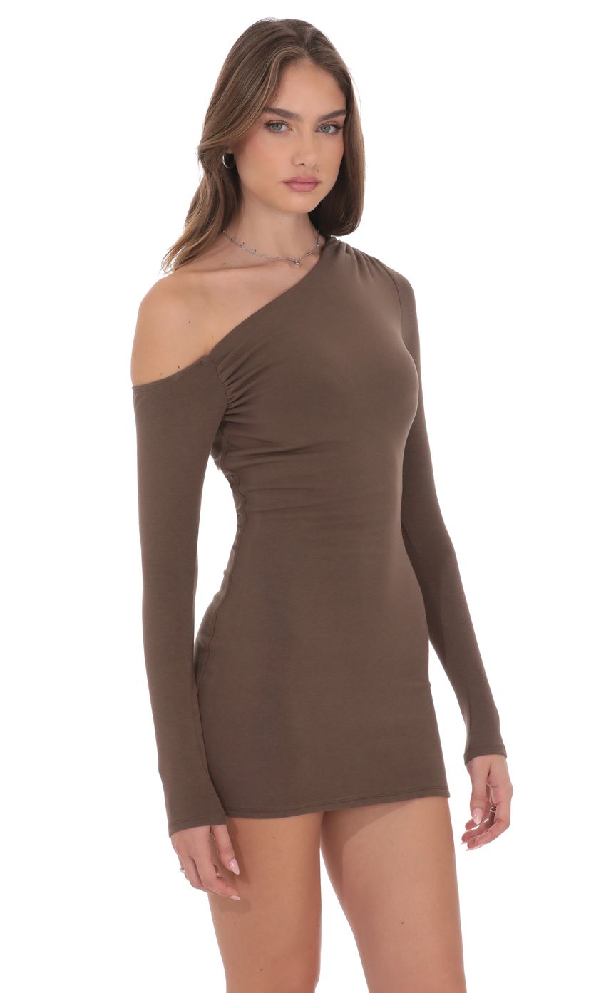 Изображение товара для Платье с открытыми плечами и длинными рукавами