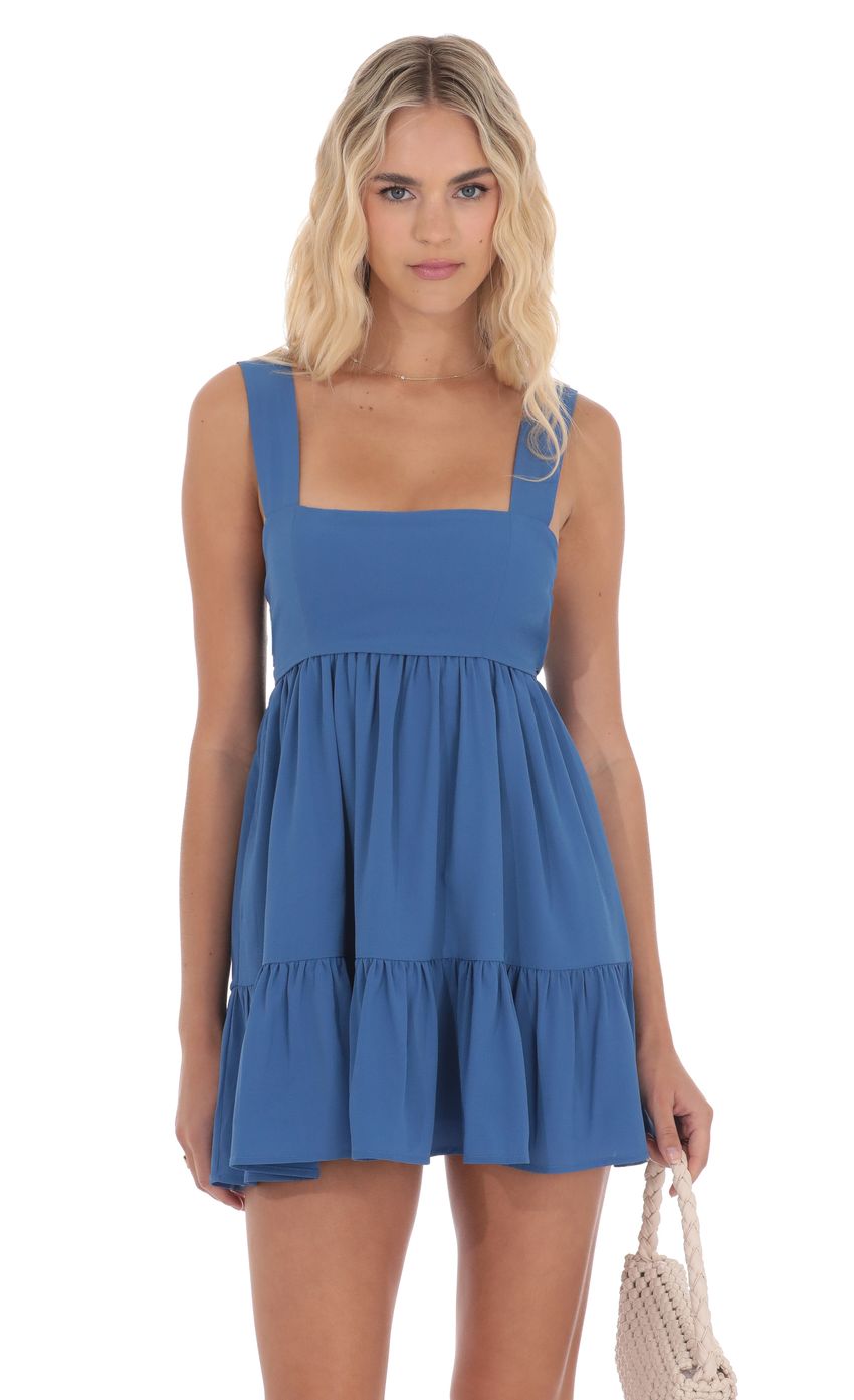 Picture Square Neckline Babydoll Dress in Denim Blue. Source: https://media-img.lucyinthesky.com/data/product-media/850xAUTO/a6c619a5-ffd1-4177-a3c7-dfe84fd59dc4.jpg