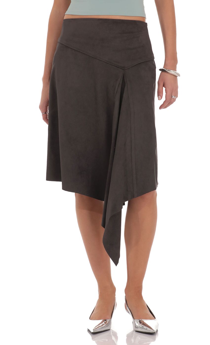 Product image for Lila Suede Midi Skirt