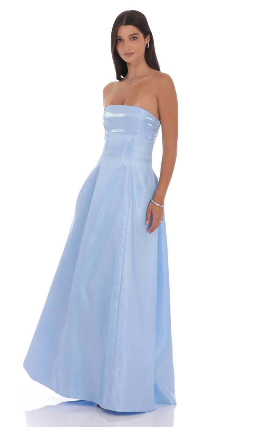 Product image for Sheen Empire Waist Maxi Dress in Blue
