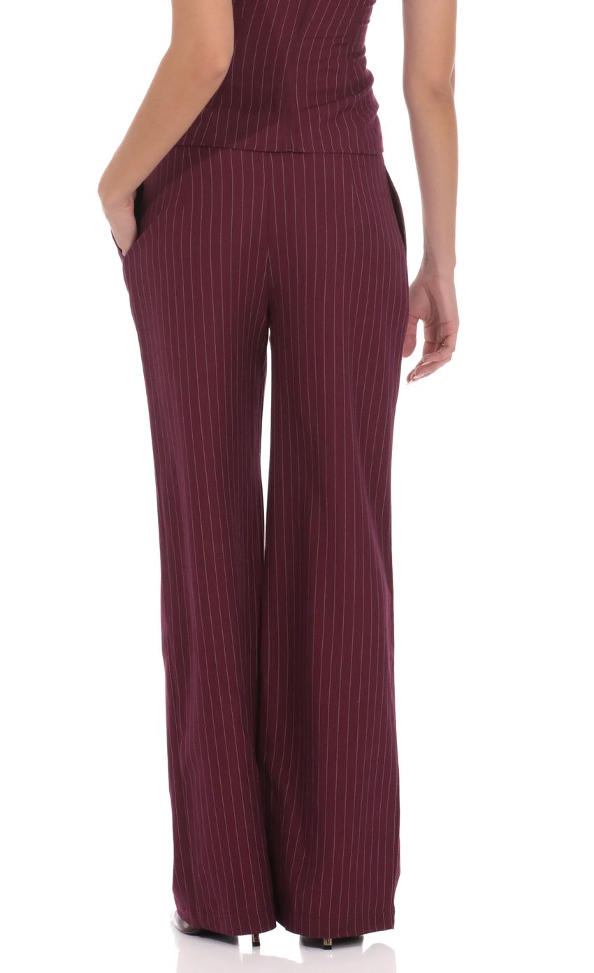 Изображение товара для Бордовые брюки в полоску