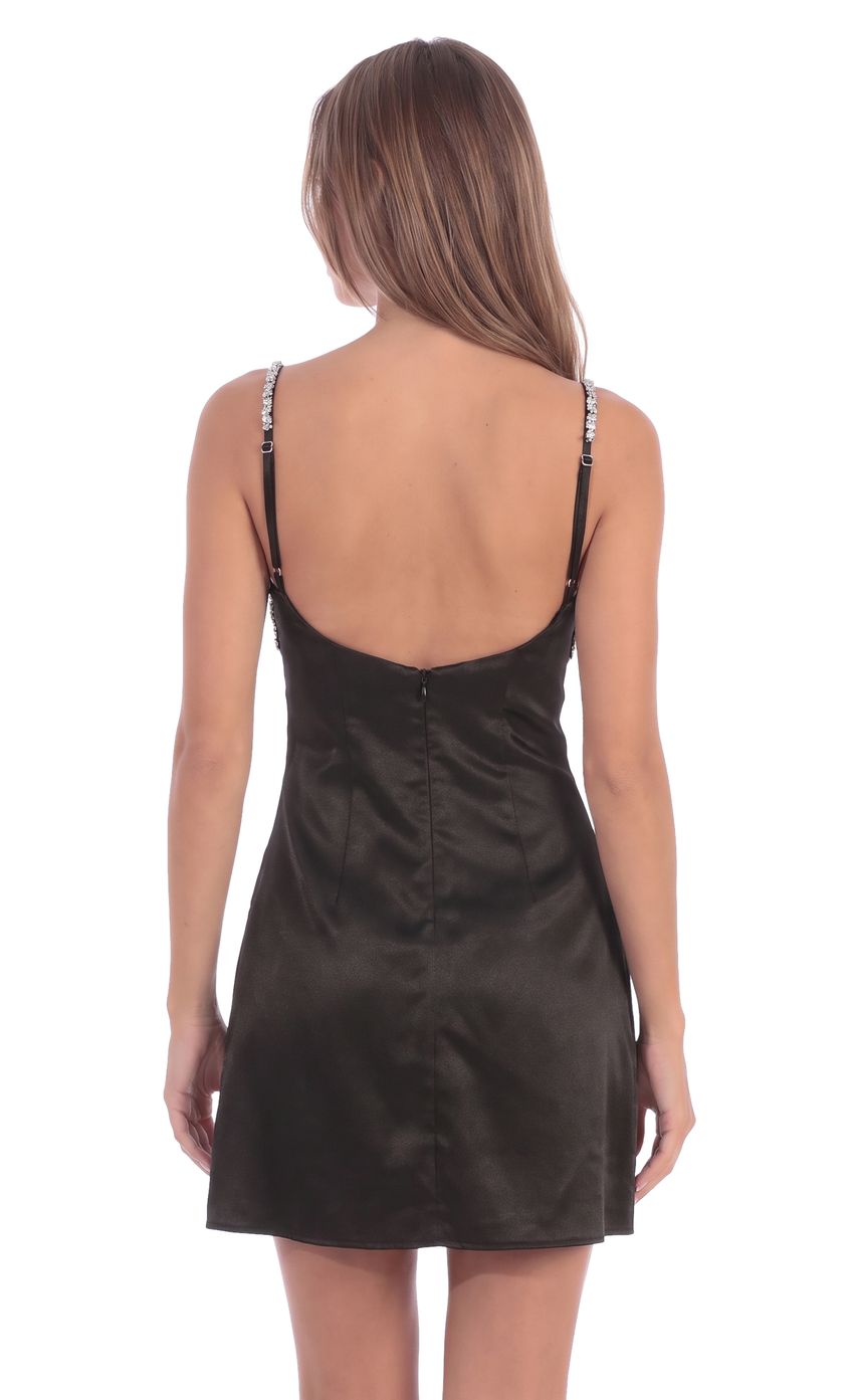 Product image for Beaded Sweetheart Mini Dress in Black