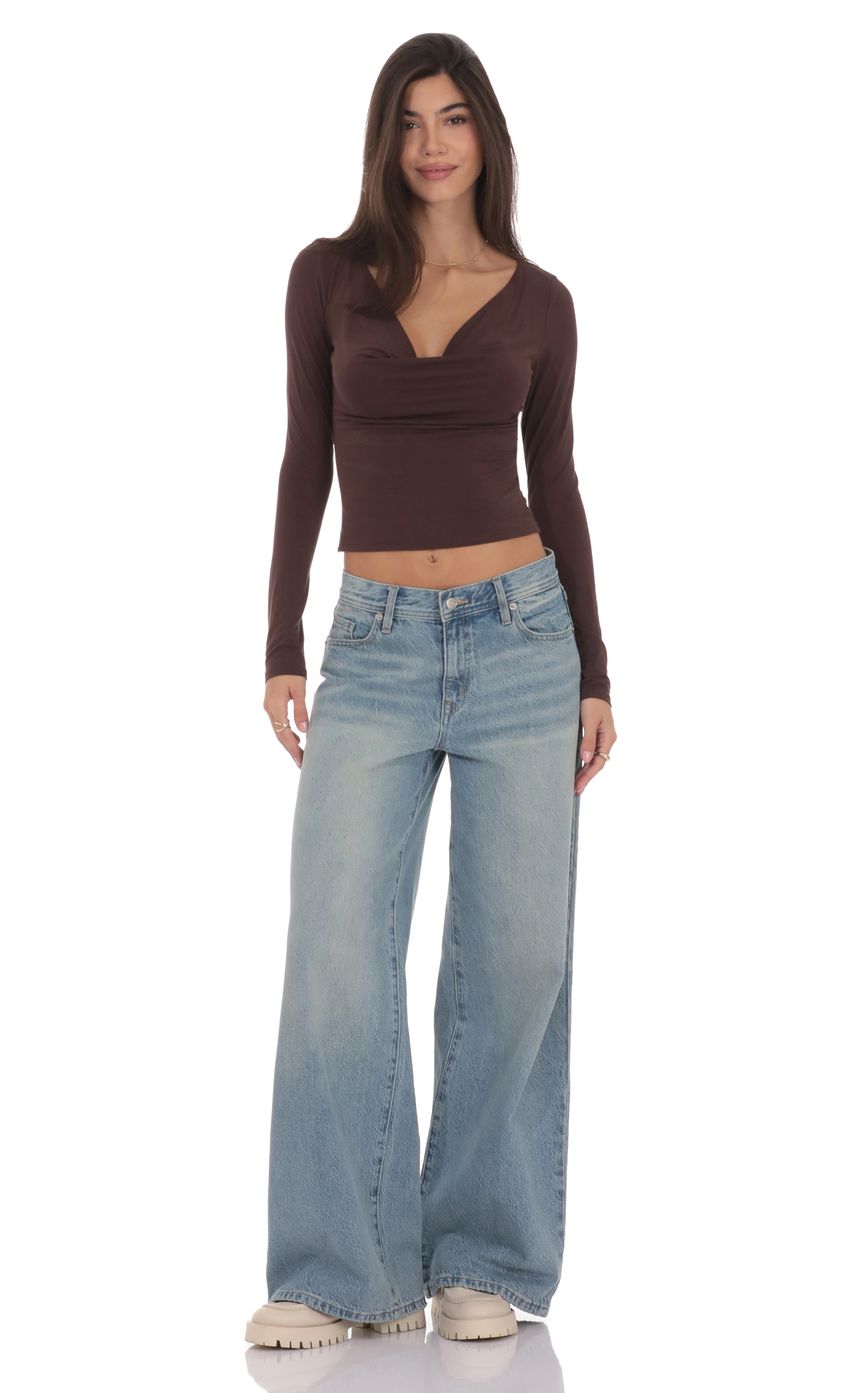 Product image for Wide Leg Jeans in Blue Wash
