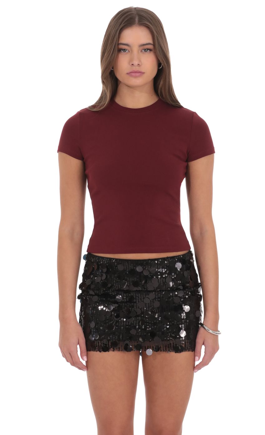 Product image for Basic Baby-T in Burgundy