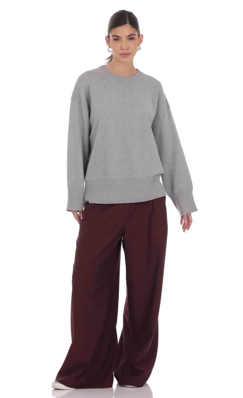 Product image for Oversized Knit Jumper in Gray