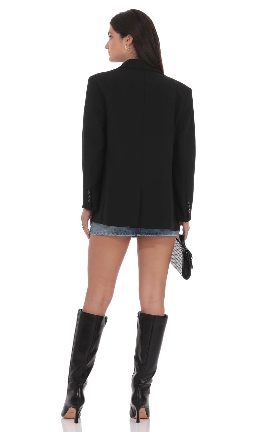 Изображение товара для Черный объемный блейзер