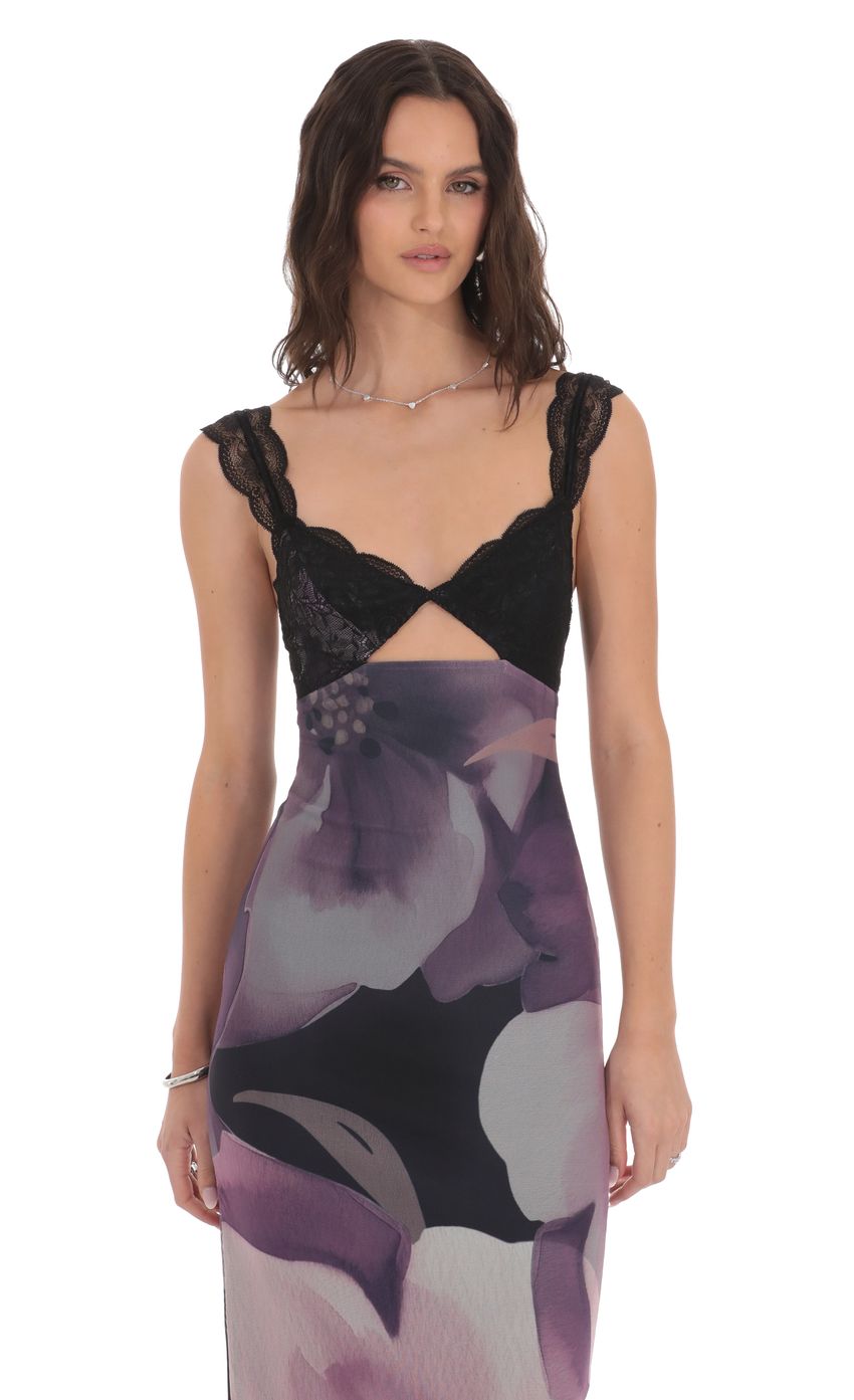 Picture Cutout Lace Floral Maxi Dress in Purple. Source: https://media-img.lucyinthesky.com/data/product-media/850xAUTO/b228902c-0237-4119-8eec-6f0d61461066.jpg