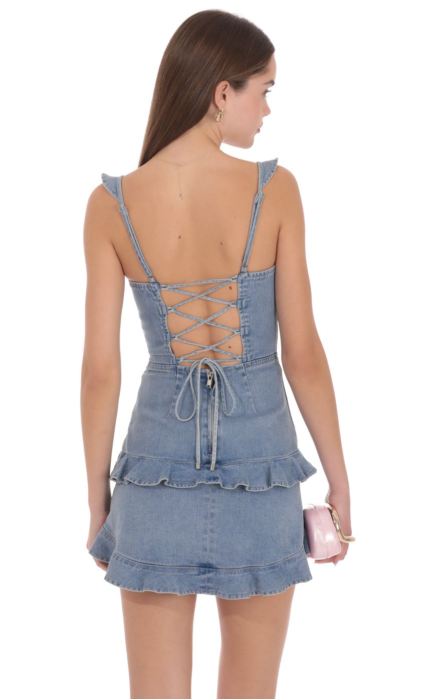 Product image for Solenne Denim Mini Dress