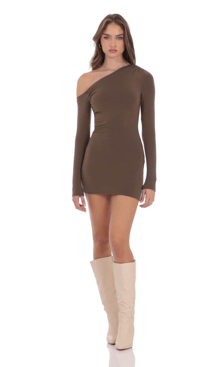 Изображение товара для Платье с открытыми плечами и длинными рукавами