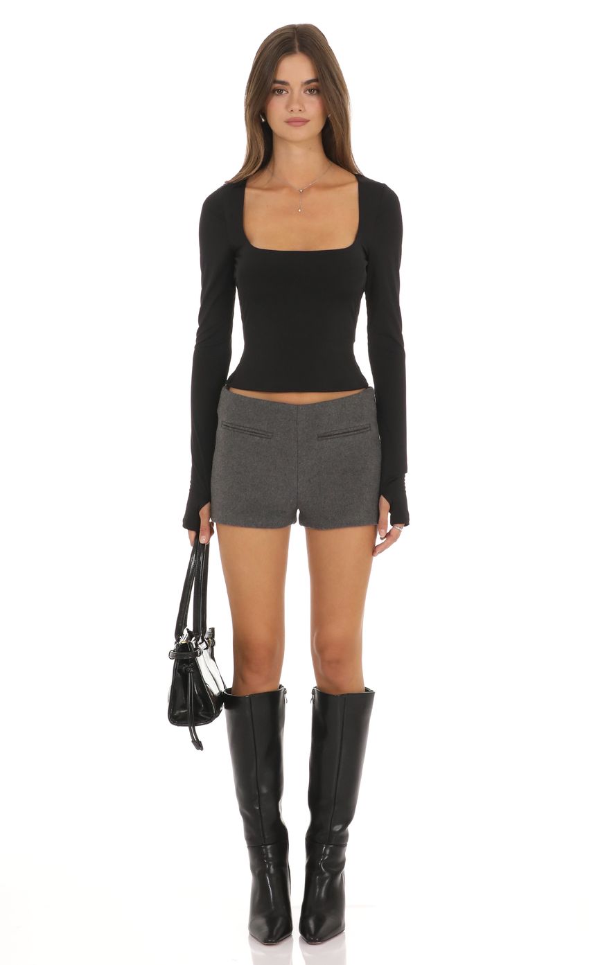 Product image for Woolen Shorts in Grey