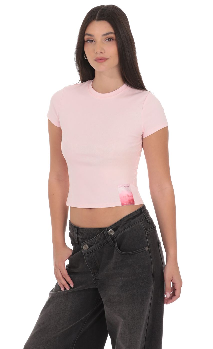Product image for Los Angeles Graphic Baby-T in Pink