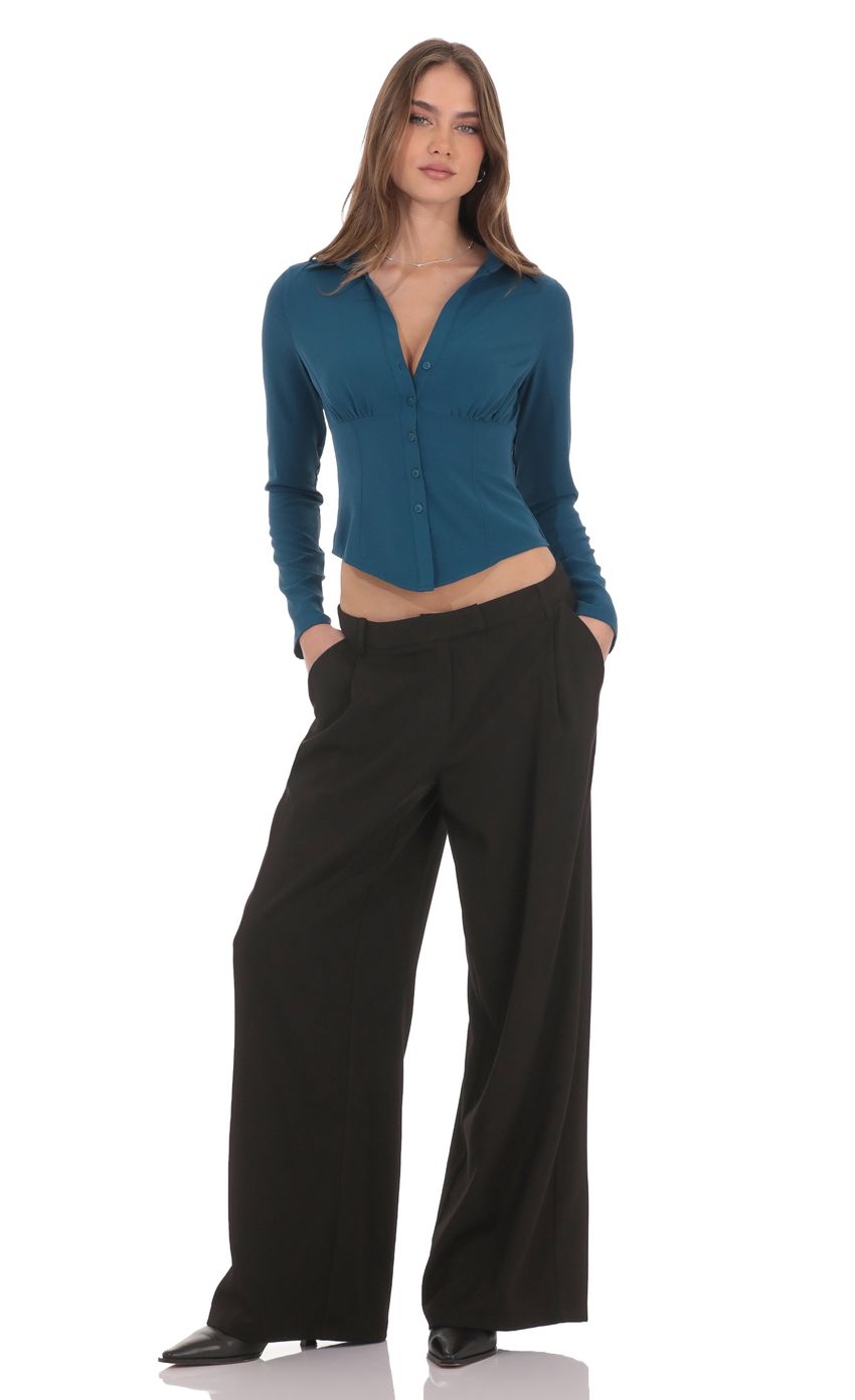 Product image for Wide Leg Trousers in Black