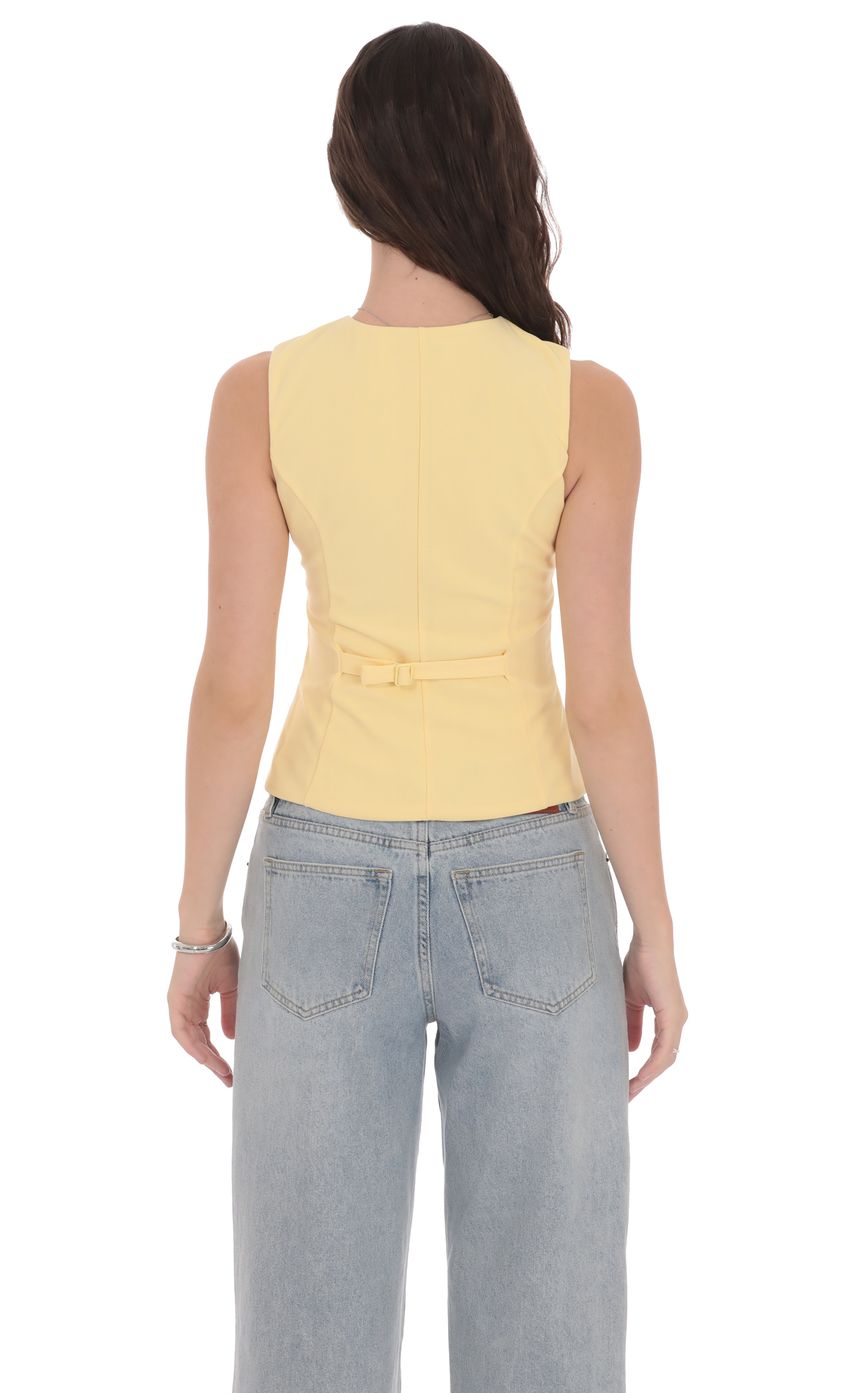 Product image for High Neck Vest in Yellow