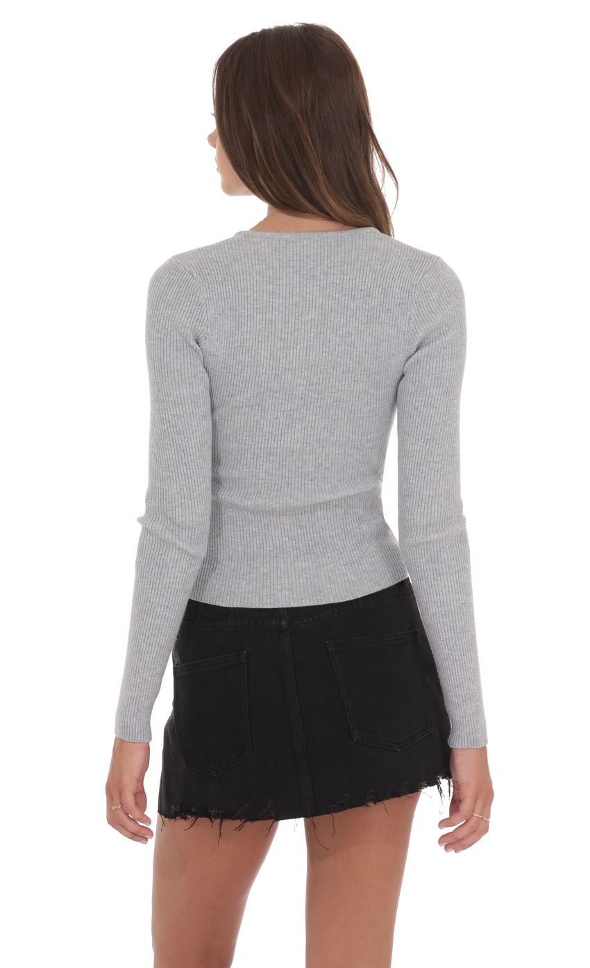 Изображение товара для Кардиган в рубчик серого оттенка