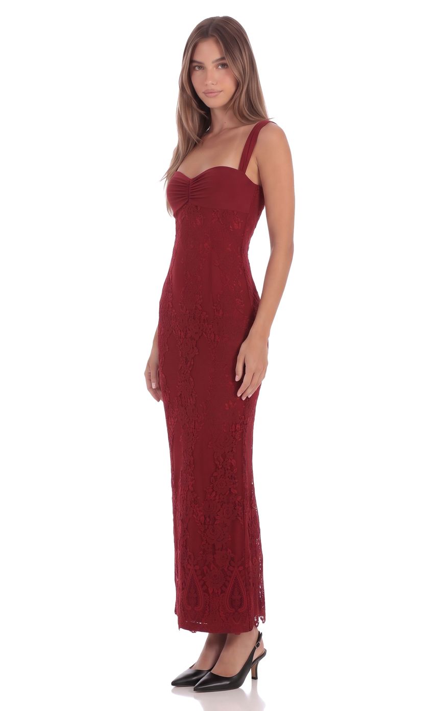 Product image for Lace Dress in Burgundy