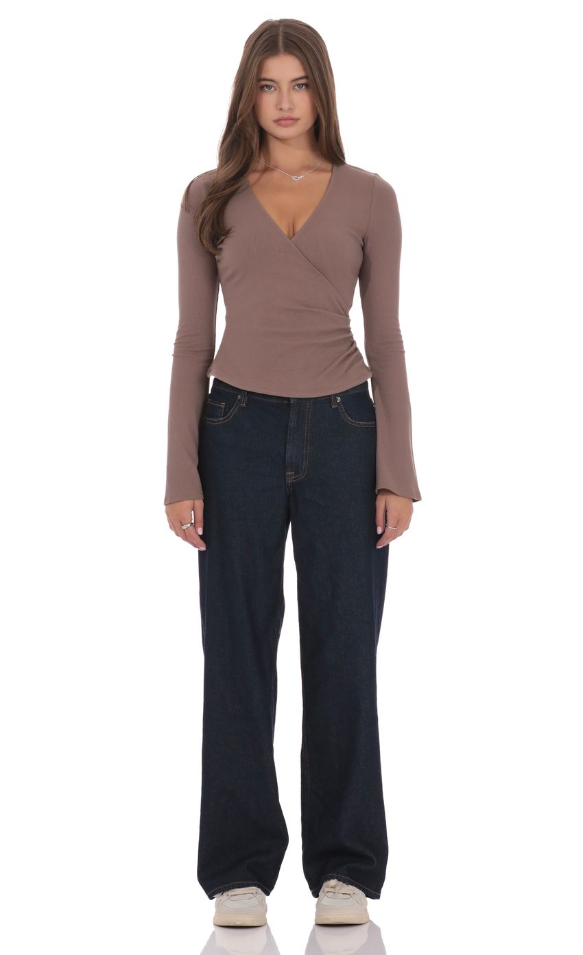 Изображение товара для Топ с запахом и V-образным вырезом